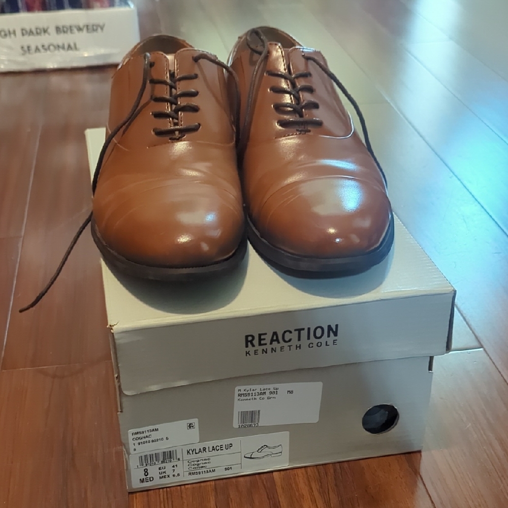 Kenneth Cole Reaction Tan Oxford Shoes